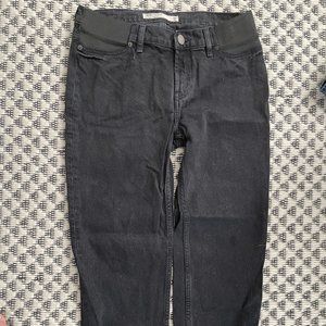 ASOS maternity black jeans with side panels